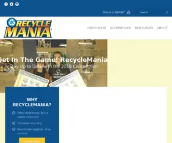 Recyclemania.org(Home) Screenshot
