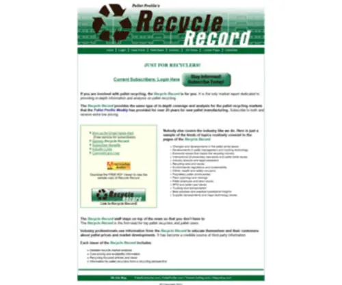 Recyclerecord.com(Recycle Record) Screenshot