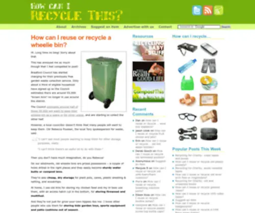 Recyclethis.co.uk(Creative ideas for reusing and recycling random stuff) Screenshot
