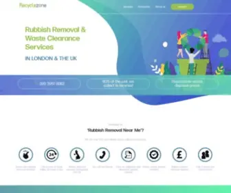 Recyclezone.org.uk(Rubbish Removal & Waste Collection in London & the UK) Screenshot