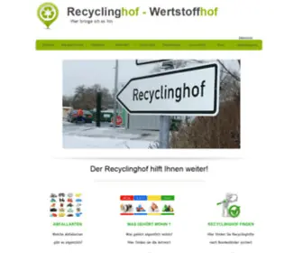 Recyclinghof.net(Recyclinghof Deutschland) Screenshot
