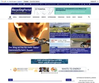 Recyclingportal.eu(Das Portal für Abfall) Screenshot