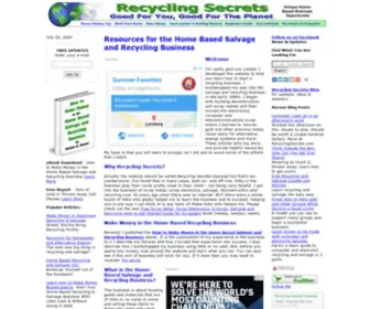 Recyclingsecrets.com(Make Money in Recycling and Salvage Business) Screenshot