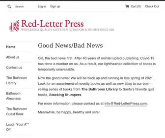 Red-Letterpress.com(Red-Letter Press) Screenshot