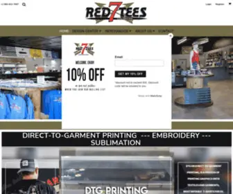 Red7Tees.com(Custom Apparel and Merchandise) Screenshot