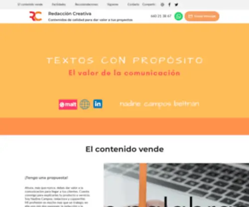 Redaccioncreativa.es(Nadine Campos) Screenshot