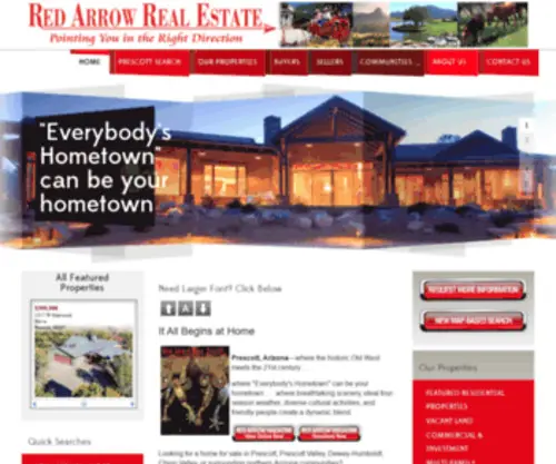 Redarrowrealestate.com(A Prescott Arizona Real Estate Company) Screenshot