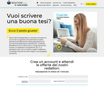 Redattore-Online.it(Aiuto, redazione, scrivere tesina, per la tesi) Screenshot