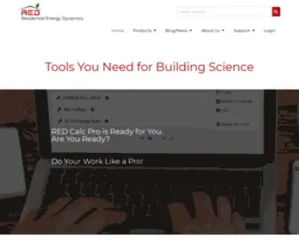 Redcalc.com(Residential Energy Dynamics) Screenshot