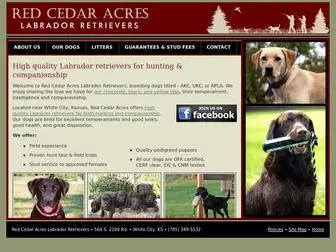 Redcedarlabradors.com(Breeding dogs pedigree titled) Screenshot