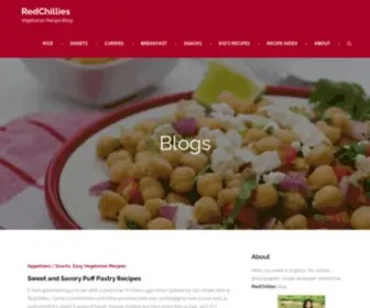 Redchillies.us(Vegetarian Recipe Blog) Screenshot