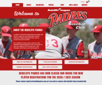 Redcliffepadres.com.au(Redcliffe Padres Baseball Club) Screenshot