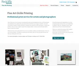 Redcliffeprint.co.uk(Giclee Printing Service) Screenshot