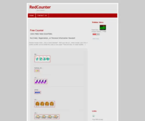 Redcounter.net(100% FREE WEB COUNTERS) Screenshot
