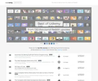 Reddemy.com(The Best of Udemy from 130 thousand Reddit upvotes) Screenshot