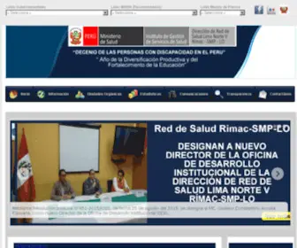 Reddesaludrimac.gob.pe(Dirección de Red de Salud RIMAC SMP) Screenshot