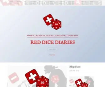 Reddicediaries.com(Tabletop RPG site and podcast with advice and new content) Screenshot
