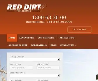 Reddirtrentals.com.au(Red Dirt 4WD Rentals) Screenshot