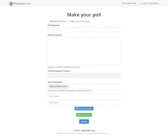 Redditpoll.com(Make polls for reddit) Screenshot