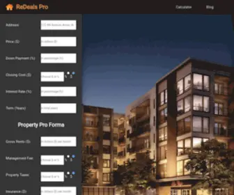 Redealanalyzer.com(Lightning Speed Real Estate Property Analysis Tool) Screenshot