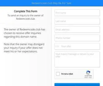 Redeemcode.club(See related links to what you are looking for) Screenshot