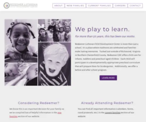 RedeemerCDc.org(Redeemer Lutheran Child Development Center) Screenshot