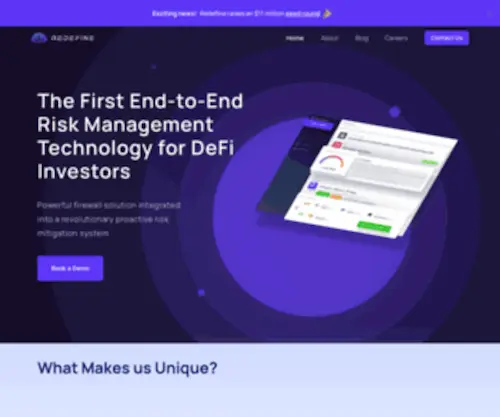 Redefine.net(DeFi Risk Assessment and Mitigation for Investors) Screenshot