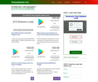 Redemptionsite.com(Redemption) Screenshot