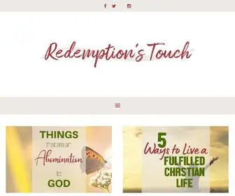 Redemptionstouch.com(Learning Biblical Principles through Life Application) Screenshot