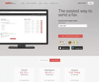 Redfax.com(Cheap Fax Online) Screenshot