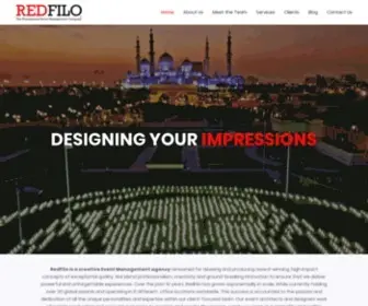 Redfilo.com(The Professional Event Management Company) Screenshot