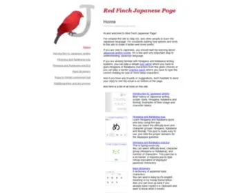 RedfinchJapanese.com(Red Finch Japanese Page) Screenshot