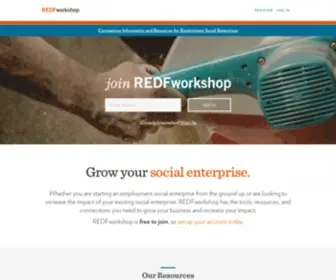 Redfworkshop.org(A Platform to Build Social Enterprises) Screenshot