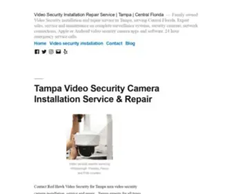 Redhawksecuritycorp.com(Tampa Video Security Camera Installation Service & Repair) Screenshot