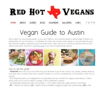 Redhotvegans.com( Red Hot Vegans) Screenshot