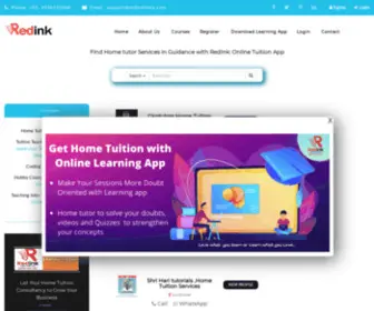 Redinkindia.com(Find Home tutor Services in Guidance with RedInk) Screenshot