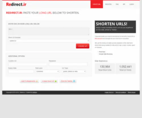 Redirect.ir(Create short url) Screenshot
