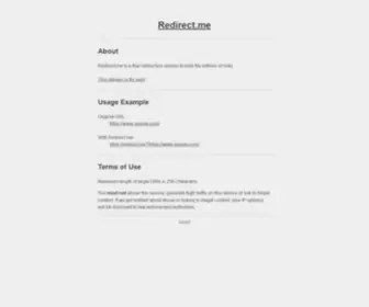 Redirect.me(Free redirection service to hide the referrer of links) Screenshot