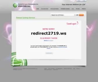 Redirect2719.ws(Your Internet Address For Life) Screenshot
