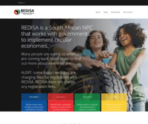 Redisa.org.za(Tyre Recycling) Screenshot