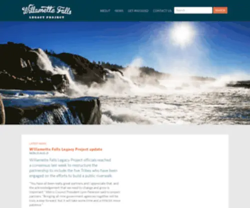 Rediscoverthefalls.com(Willamette Falls Legacy Project) Screenshot