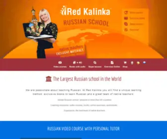 Redkalinka.com(Learn Russian with us. Red Kalinka) Screenshot