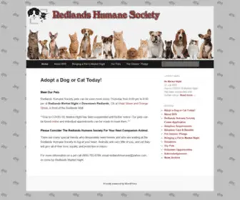 Redlandshumane.org(Redlands Humane Society) Screenshot