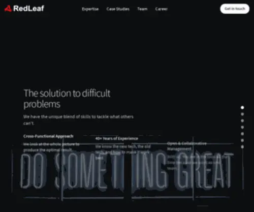 Redleafsoft.com(Custom software development for business and government) Screenshot