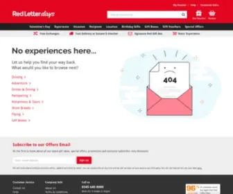 Redletterdays.co.uk(Unforgettable Experience Days & Gifts) Screenshot