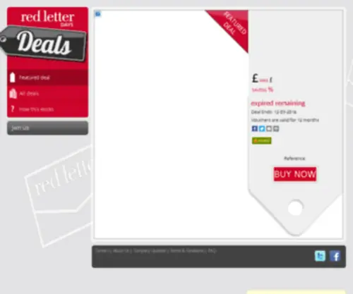 Redletterdeals.co.uk(Redletterdeals) Screenshot