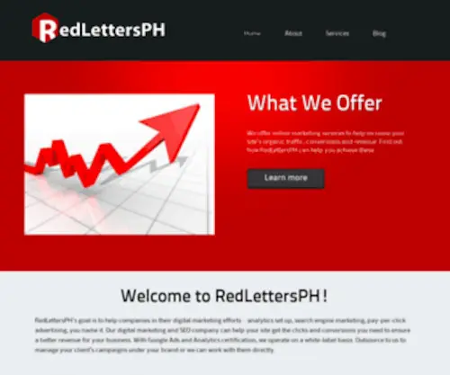 Redlettersph.com(SEO Service Provider Philippines) Screenshot