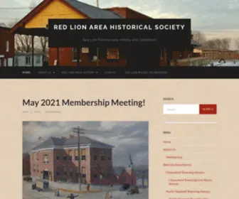 Redlionareahistoricalsociety.org(Red Lion Pennsylvania History and Collections) Screenshot