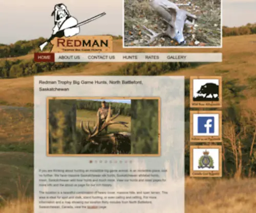 Redmantrophybiggamehunts.com(Redman Trophy Big Game Hunts) Screenshot
