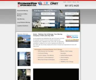 Redmanvan.com(Redman Van & Storage) Screenshot